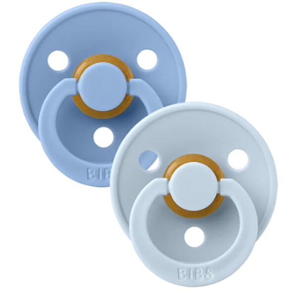 Suzeta BIBS Colour 110214, 0 luni+, 2 buc, albastru