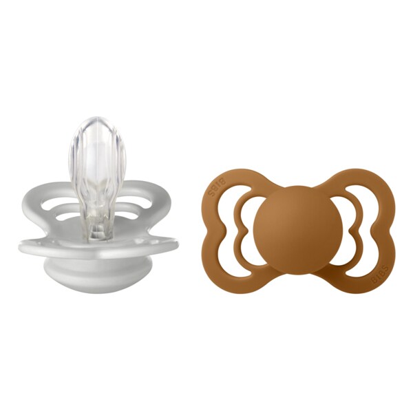 Suzeta BIBS Supreme 260358, 6 luni+, 2 buc, gri-maro