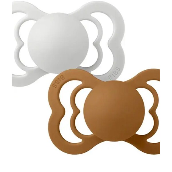 Suzeta BIBS Supreme 260358, 6 luni+, 2 buc, gri-maro