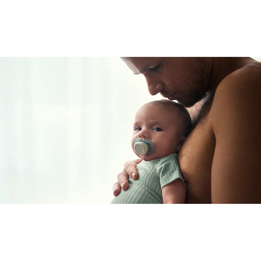 Suzeta PHILIPS AVENT Ultra Start SCF075/02, 0 luni+, 2 buc, albastru-verde