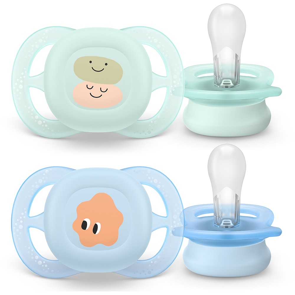 Suzeta PHILIPS AVENT Ultra Start SCF075/04, 0 luni+, 2 buc, multicolor
