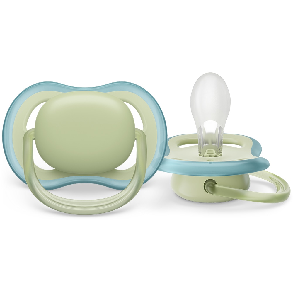 Suzeta PHILIPS AVENT Ultra Air SCF085/21, 0-6 luni, 2 buc, albastru-verde
