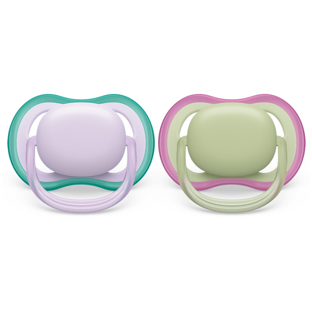 Suzeta PHILIPS AVENT Ultra Air SCF085/24, 0-6 luni, 2 buc, multicolor