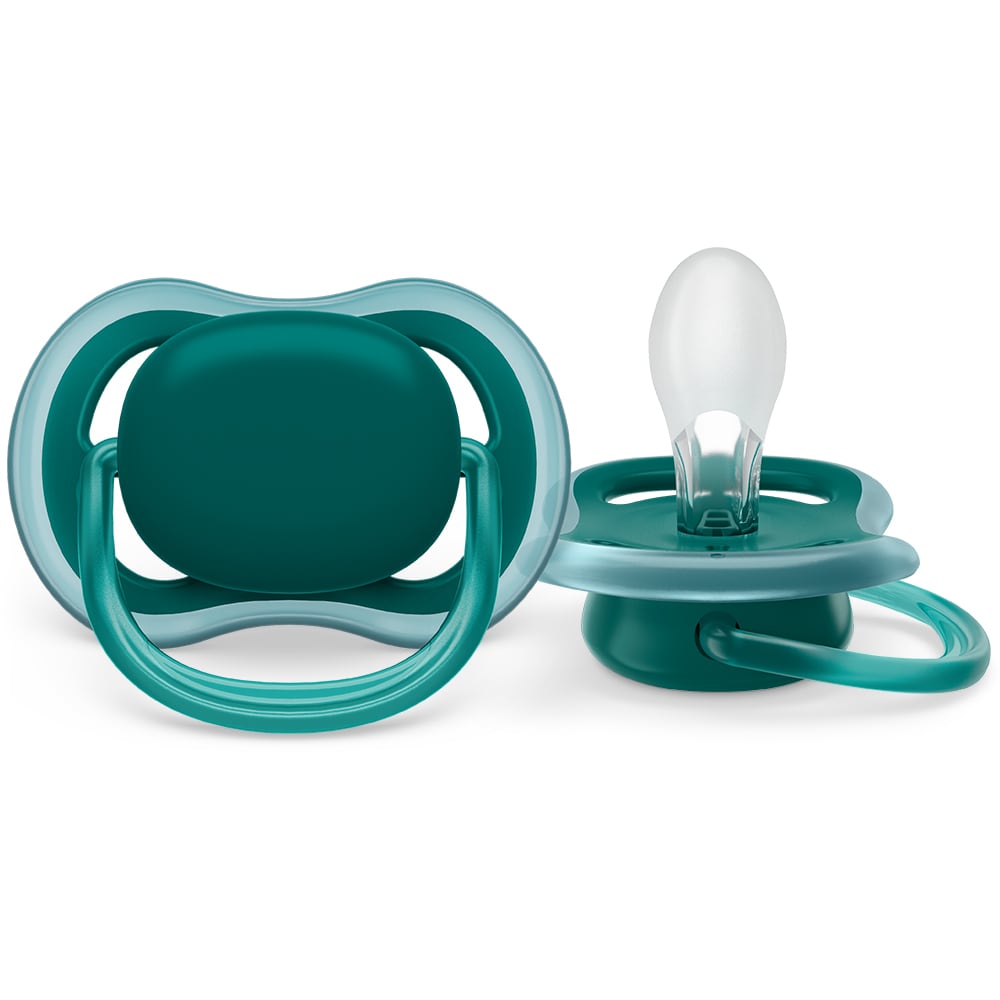 Suzeta PHILIPS AVENT Ultra Air SCF085/31, 6-18 luni, 2 buc, verde-albastru