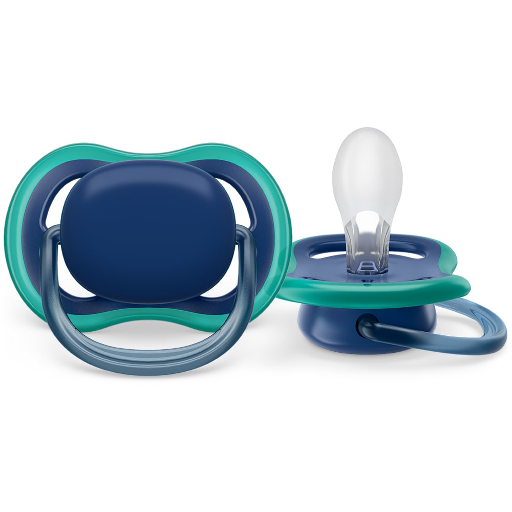 Suzeta PHILIPS AVENT Ultra Air SCF085/31, 6-18 luni, 2 buc, verde-albastru