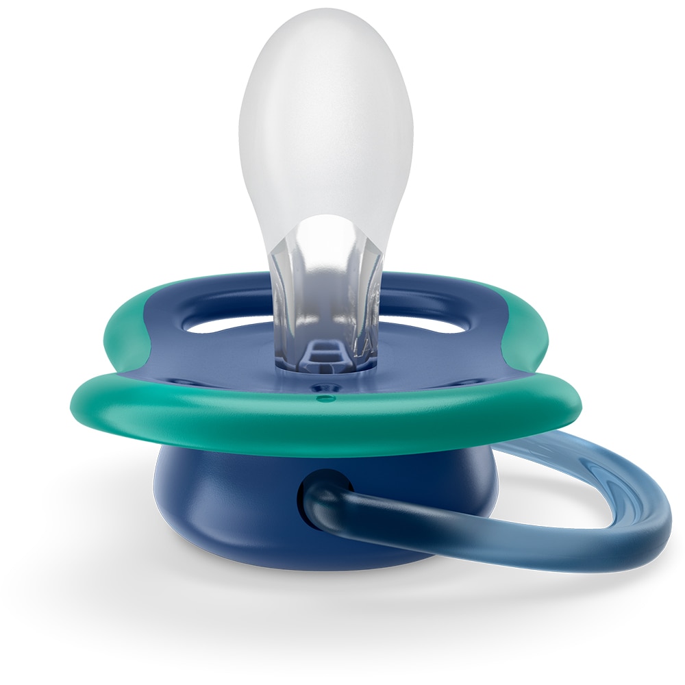 Suzeta PHILIPS AVENT Ultra Air SCF085/31, 6-18 luni, 2 buc, verde-albastru