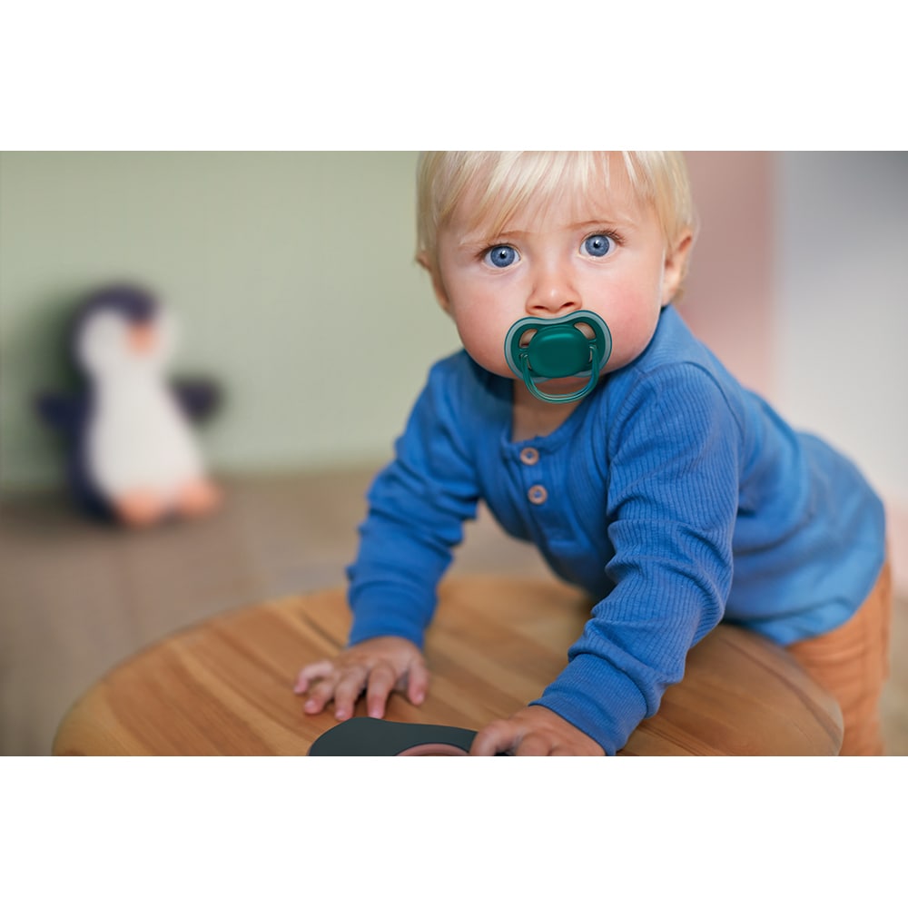 Suzeta PHILIPS AVENT Ultra Air SCF085/31, 6-18 luni, 2 buc, verde-albastru