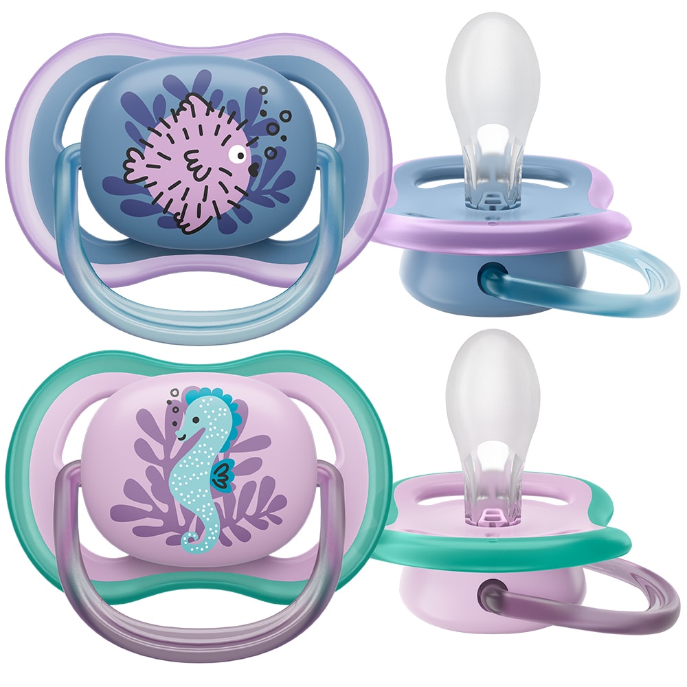 Suzeta PHILIPS AVENT Ultra Air SCF085/61, 6-18 luni, 2 buc, multicolor