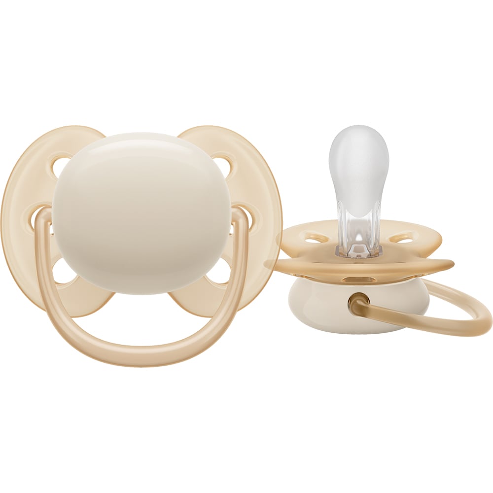 Suzeta PHILIPS AVENT Ultra Soft SCF091/05, 0-6 luni, 2 buc, verde-bej