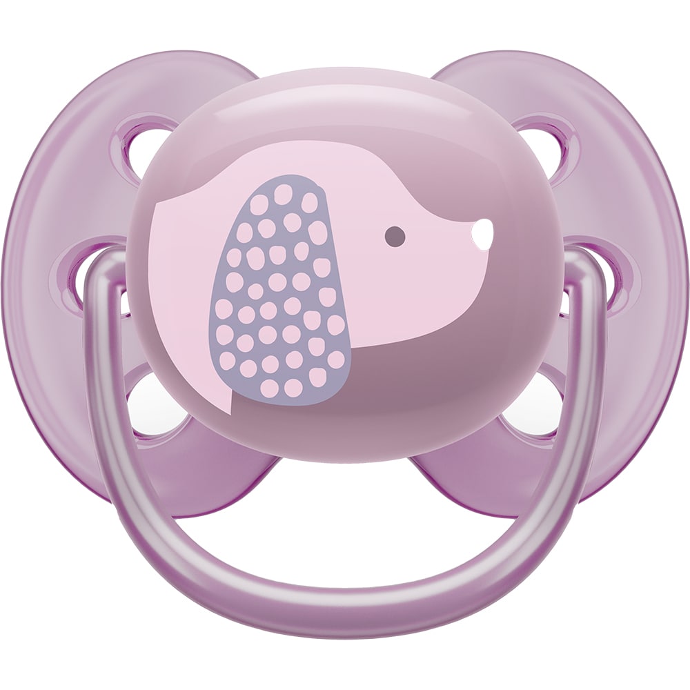Suzeta PHILIPS AVENT Ultra Soft SCF091/18, 6-18 luni, 2 buc, portocaliu-mov