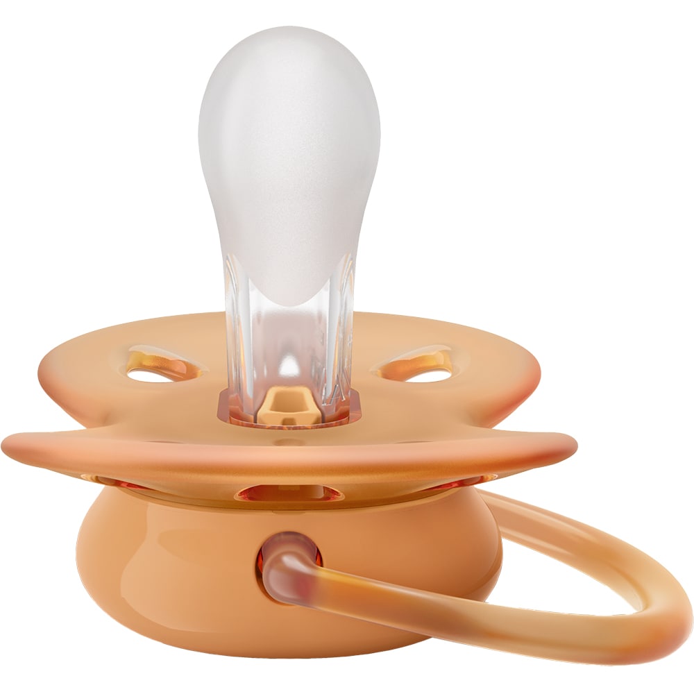 Suzeta PHILIPS AVENT Ultra Soft SCF091/33, 6-18 luni, 2 buc, mov-portocaliu