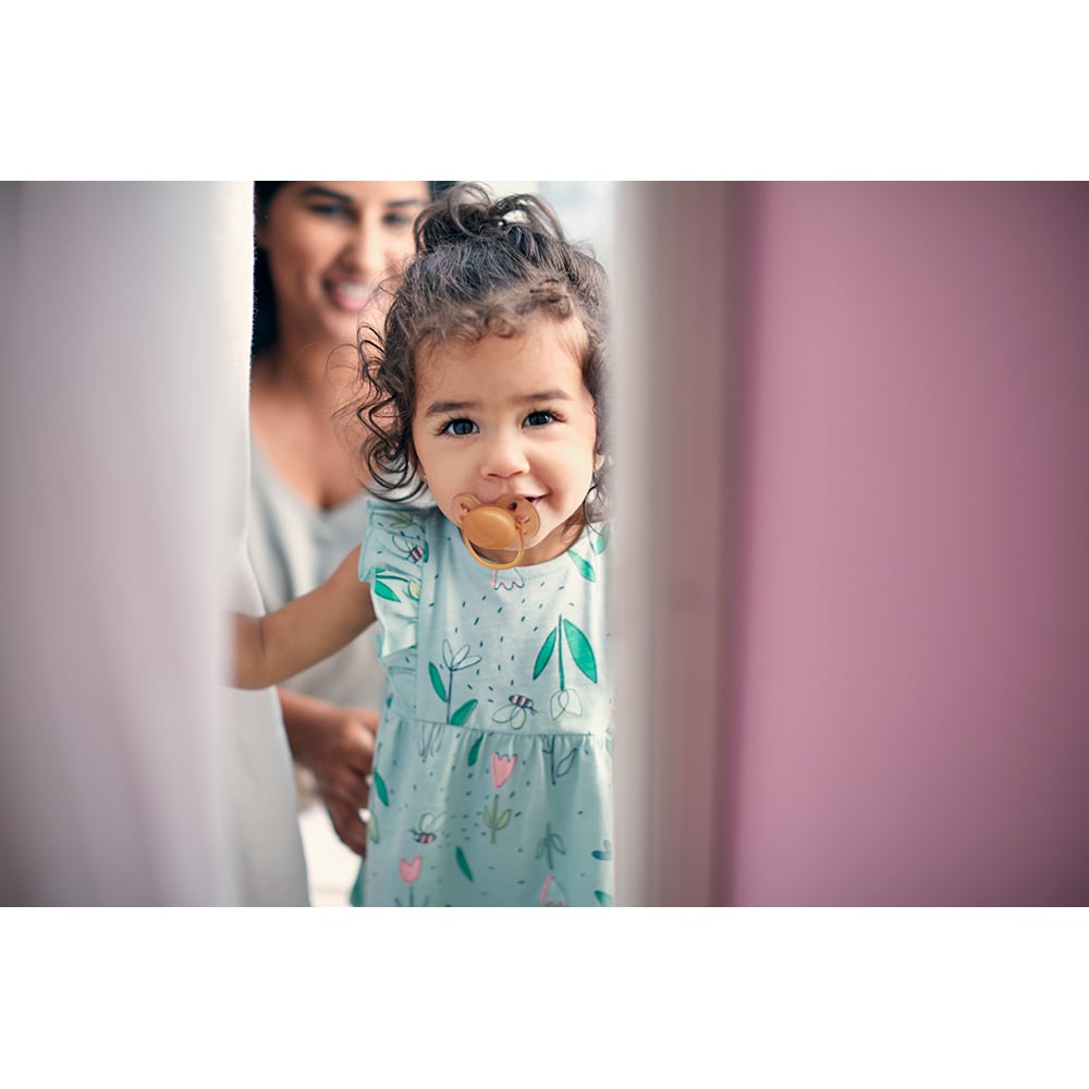 Suzeta PHILIPS AVENT Ultra Soft SCF091/33, 6-18 luni, 2 buc, mov-portocaliu