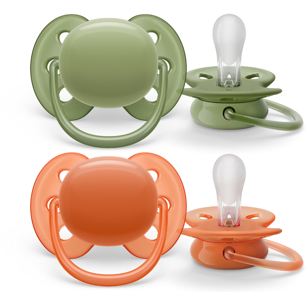 Suzeta PHILIPS AVENT Ultra Soft SCF093/01, 18 luni+, 2buc, multicolor