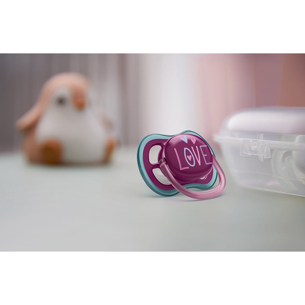 Suzeta PHILIPS AVENT Ultra Air SCF349/22, 18 luni +, 2 buc, multicolor