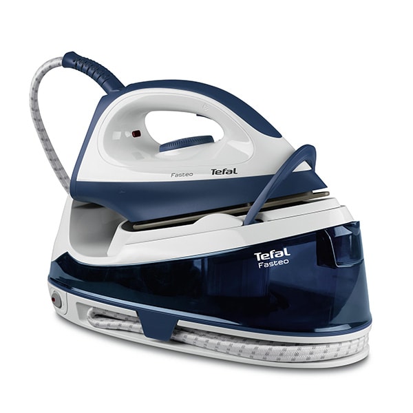 Statie de calcat TEFAL Fasteo SV6040E0, 2200W, 180g/min, 1.2l, talpa ceramica, alb-albastru