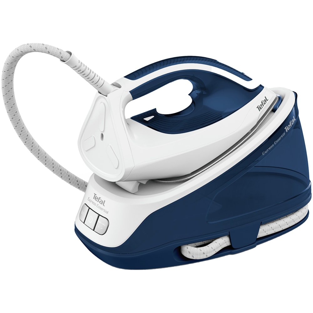 Statie de calcat TEFAL Express Essential SV6116E0, 2200W, 270g/min, 1.4l, talpa ceramica, alb-albastru