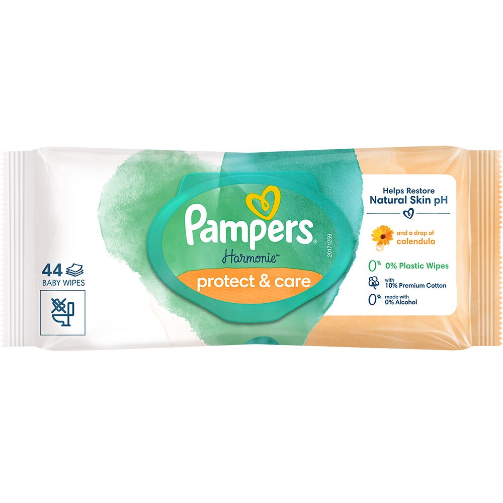Servetele umede PAMPERS Harmonie Calendula, 3 pachete, 176 buc