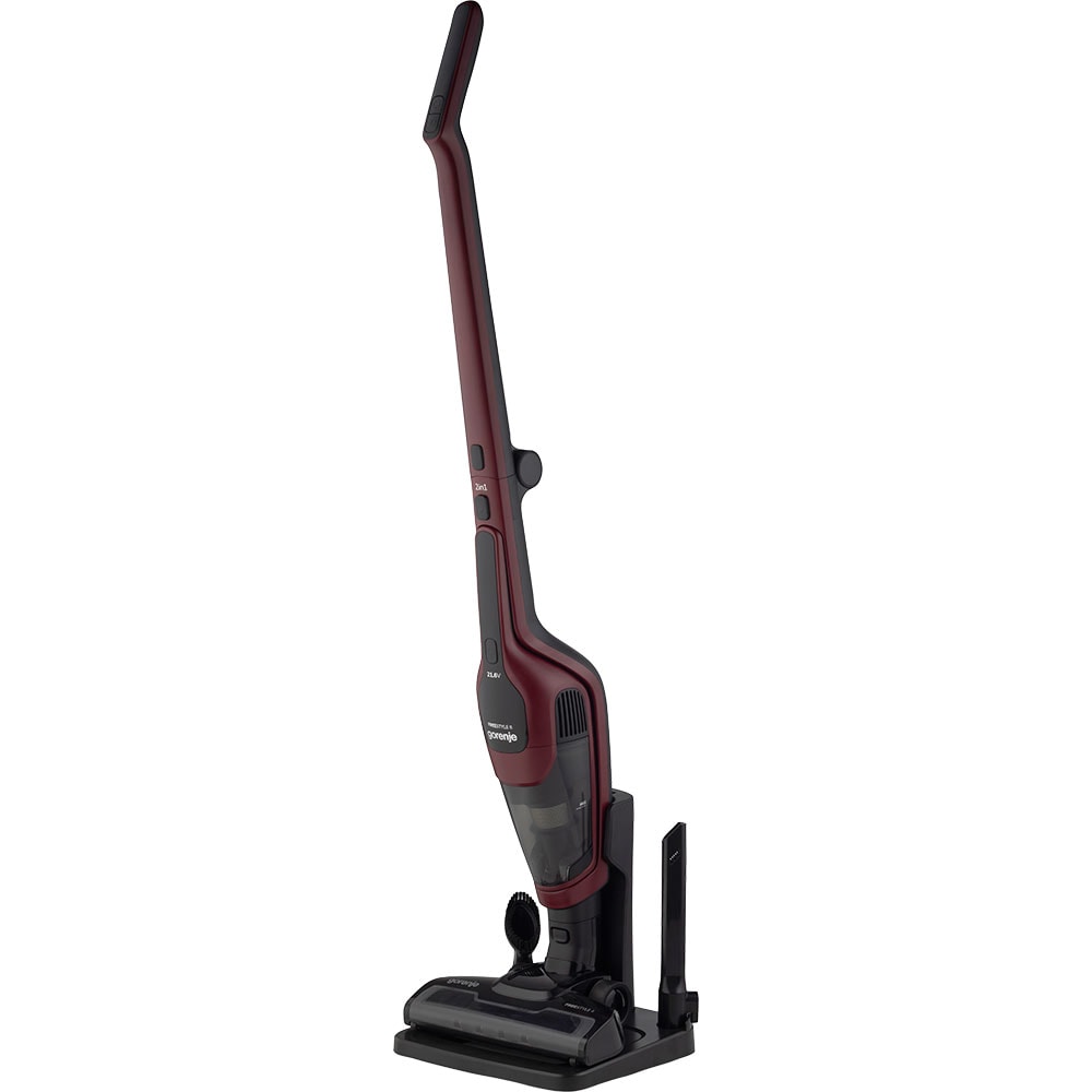 Aspirator vertical GORENJE SVC216100FSIIR, 0.5l, 21.6V, autonomie max 60 min, rosu