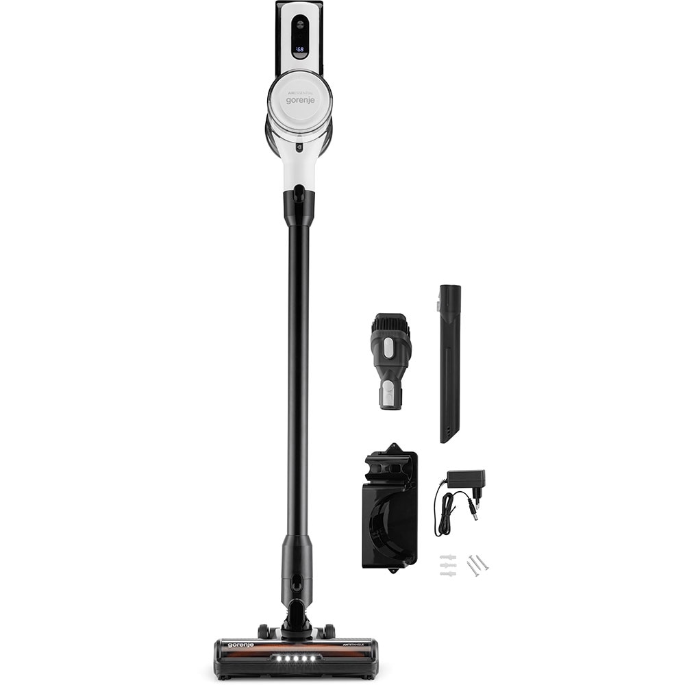 Aspirator vertical GORENJE SVC222230AEW, 0.7l, 22.2V, autonomie max 40 min, alb