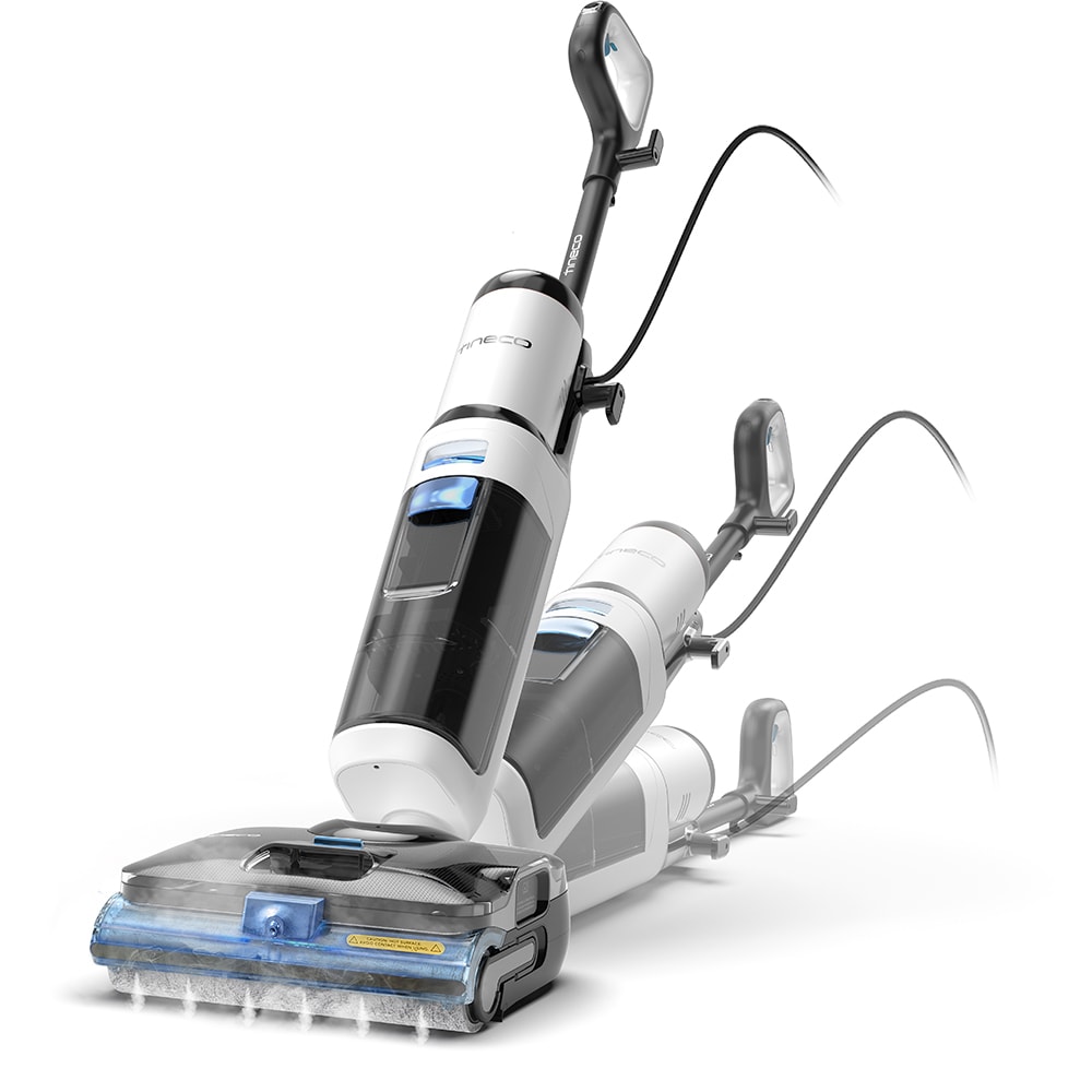 Aspirator vertical cu spalare TINECO Floor One S6 Stretch Steam Plus SW151200DE, 0.72l, 1440W, alb-negru