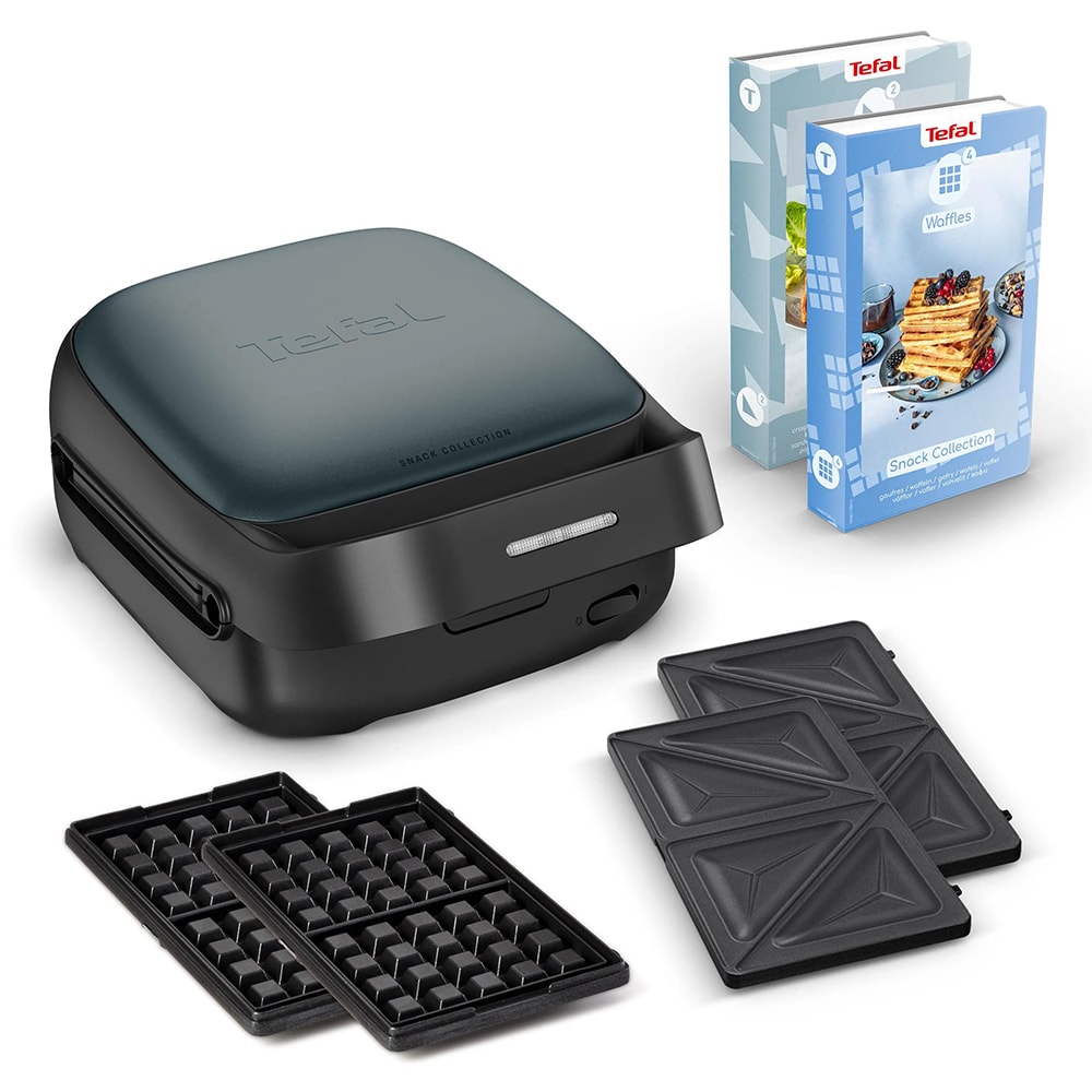 Sandwich maker TEFAL Snack Collection SW862BF0, 700W, albastru inchis-negru 