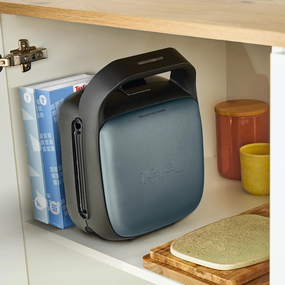 Sandwich maker TEFAL Snack Collection SW862BF0, 700W, albastru inchis-negru 