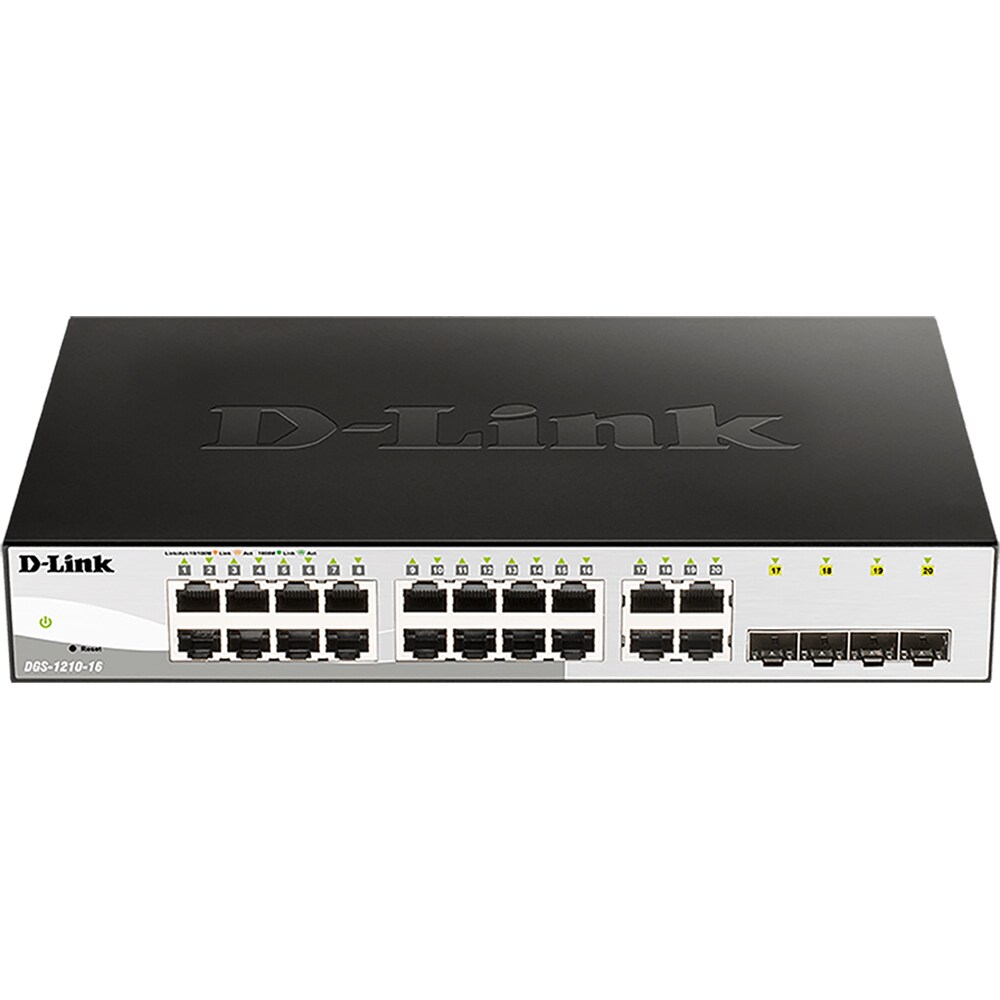 Switch D-LINK DGS-1210-16, 16 porturi, negru