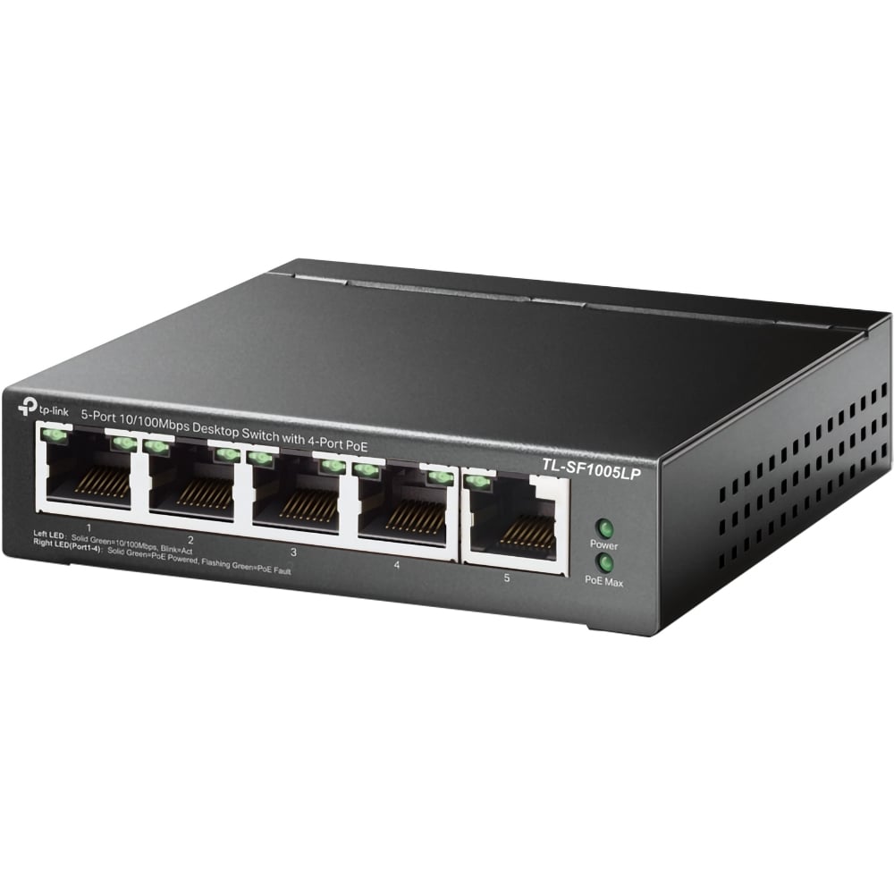 Switch TP-LINK TL-SF1005LP, 5 porturi RJ45 10/100 Mbps, negru