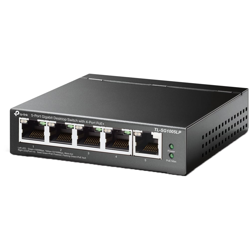 Switch TP-LINK TL-SG1005LP, 5 porturi Gigabit, negru