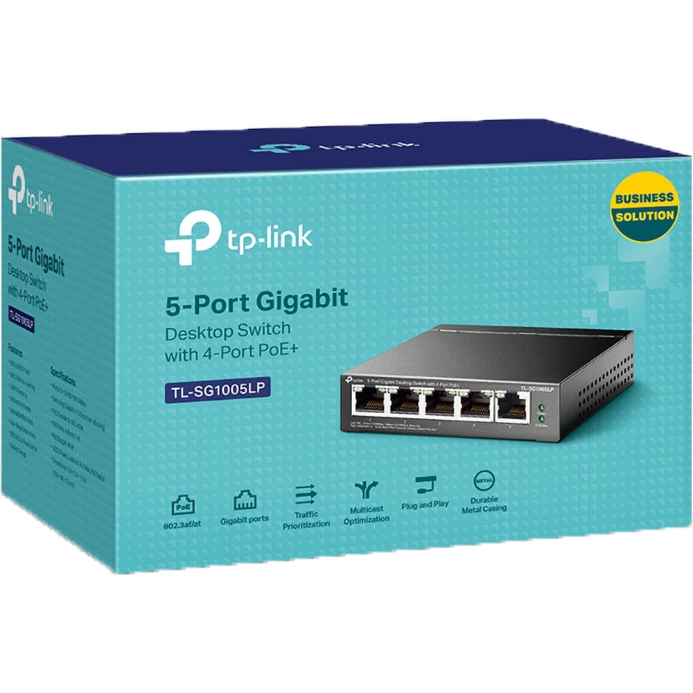 Switch TP-LINK TL-SG1005LP, 5 porturi Gigabit, negru