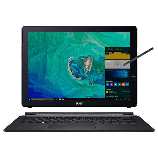 Laptop 2 in 1 ACER Switch 7 SW713-51GNP, Intel Core i7-8550U pana la 4.0GHz, 13.5" QHD Touch, 16GB, SSD 512GB, NVIDIA GeForce MX150 2GB, Windows 10 Pro, negru