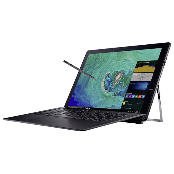 Laptop 2 in 1 ACER Switch 7 SW713-51GNP, Intel Core i7-8550U pana la 4.0GHz, 13.5" QHD Touch, 16GB, SSD 512GB, NVIDIA GeForce MX150 2GB, Windows 10 Pro, negru