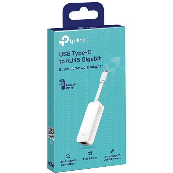 Adaptor USB Type C - Ethernet TP-LINK UE300C, Gigabit, alb