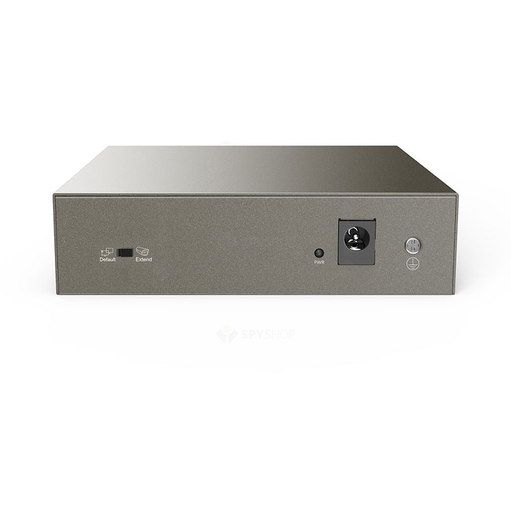Switch TENDA TEF1106P-4-63W, 6 porturi Fast Ethernet, 4 x PoE, 2 x Uplink, argintiu