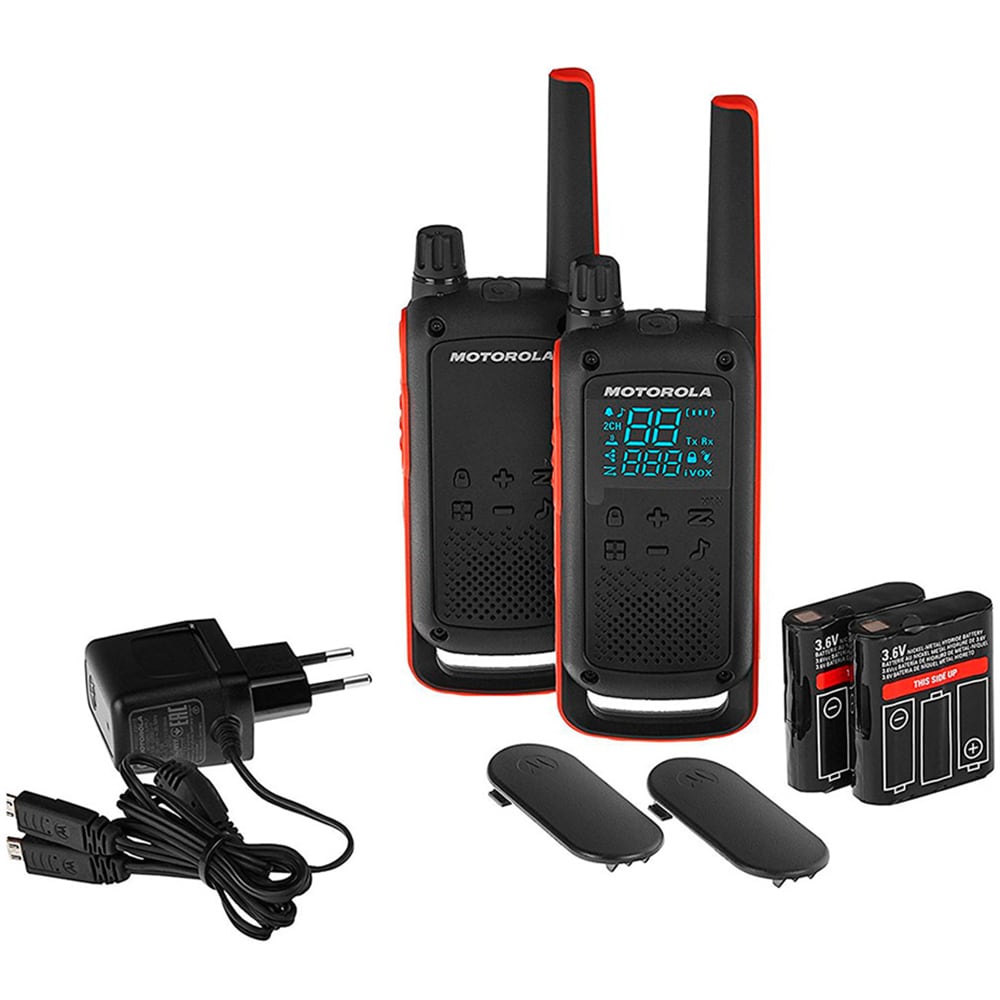 Statie emisie-receptie portabila MOTOROLA TALKABOUT T82 RED, 0.5W, 2buc