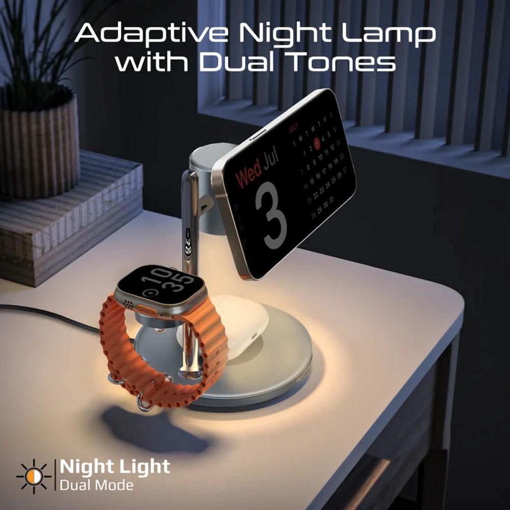 Incarcator wireless PROMATE Synergy-3,1x USB-C, MagSafe, 15W, negru