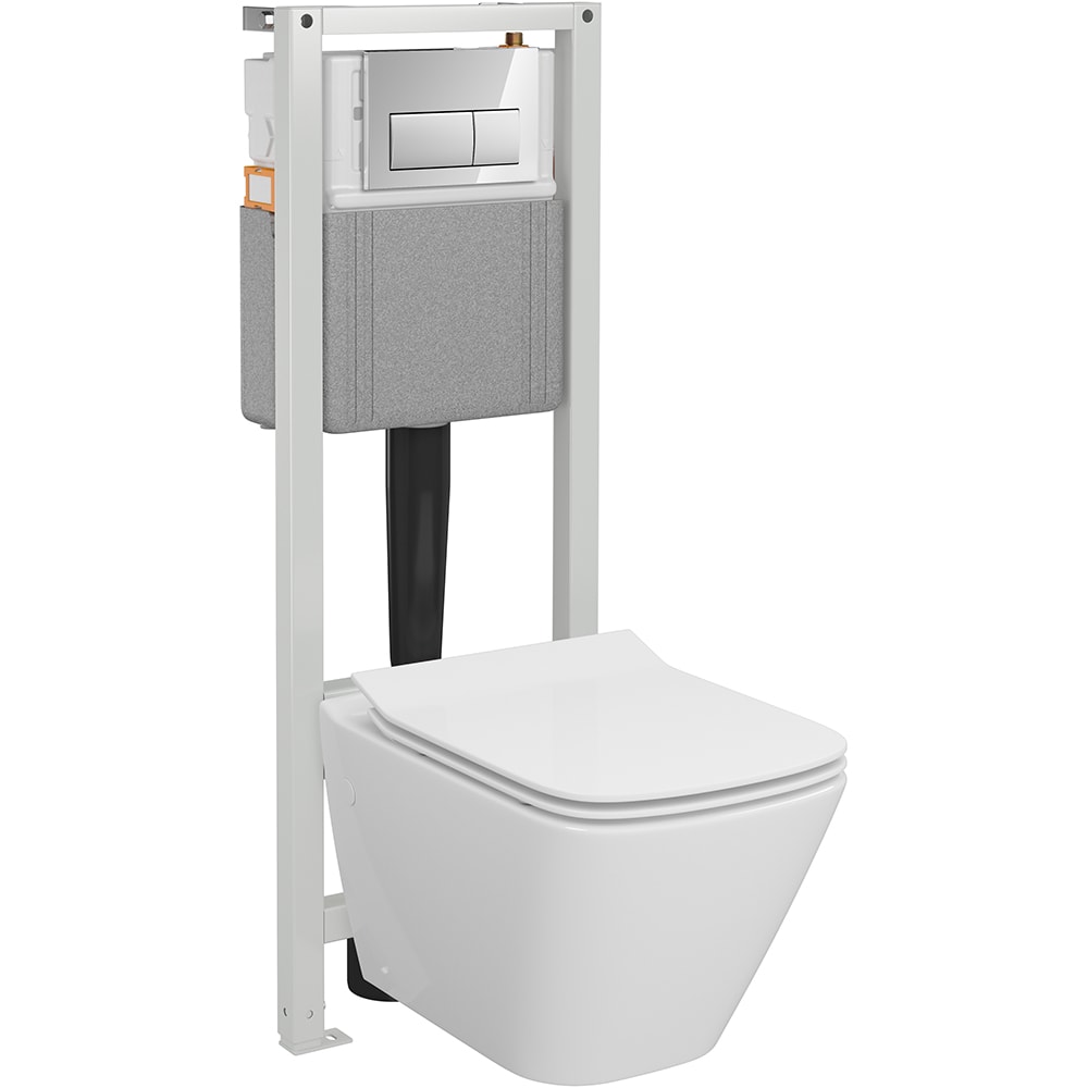 Set vas WC suspendat CERSANIT Mech 40 Mito S701-830, ceramica, rezervor 3-6 l, capac SoftClose, alb