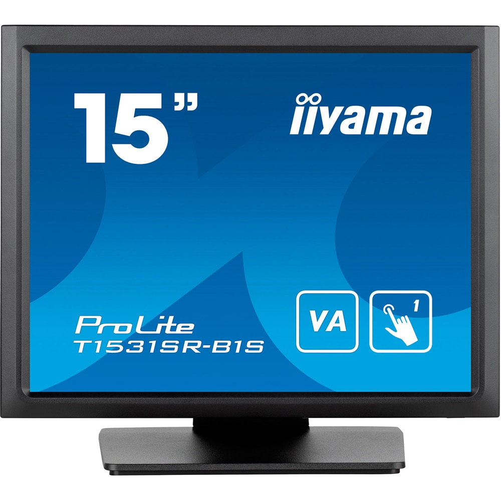 Monitor LED VA IIYAMA ProLite T1531SR-B1S, 15", Touch, XGA, 60Hz, negru