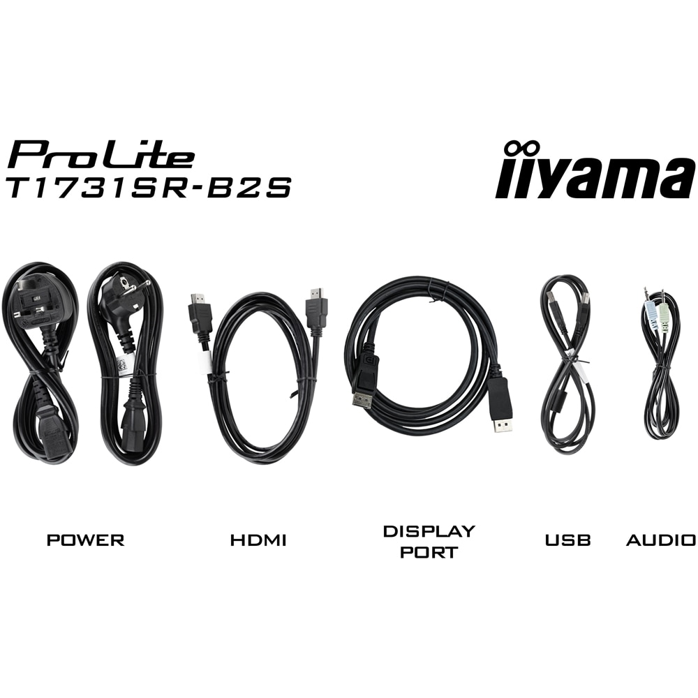 Monitor LED TN IIYAMA ProLite T1731SR-B2S, 17", Touch , SXGA, 75Hz, negru