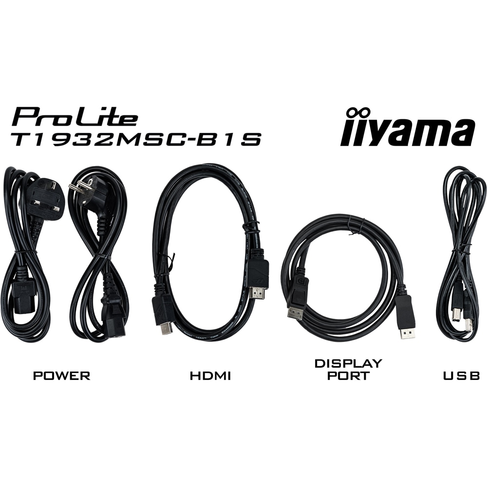 Monitor LED IPS IIYAMA ProLite T1932MSC-B1S, 19", Touch, SXGA, 60Hz, negru
