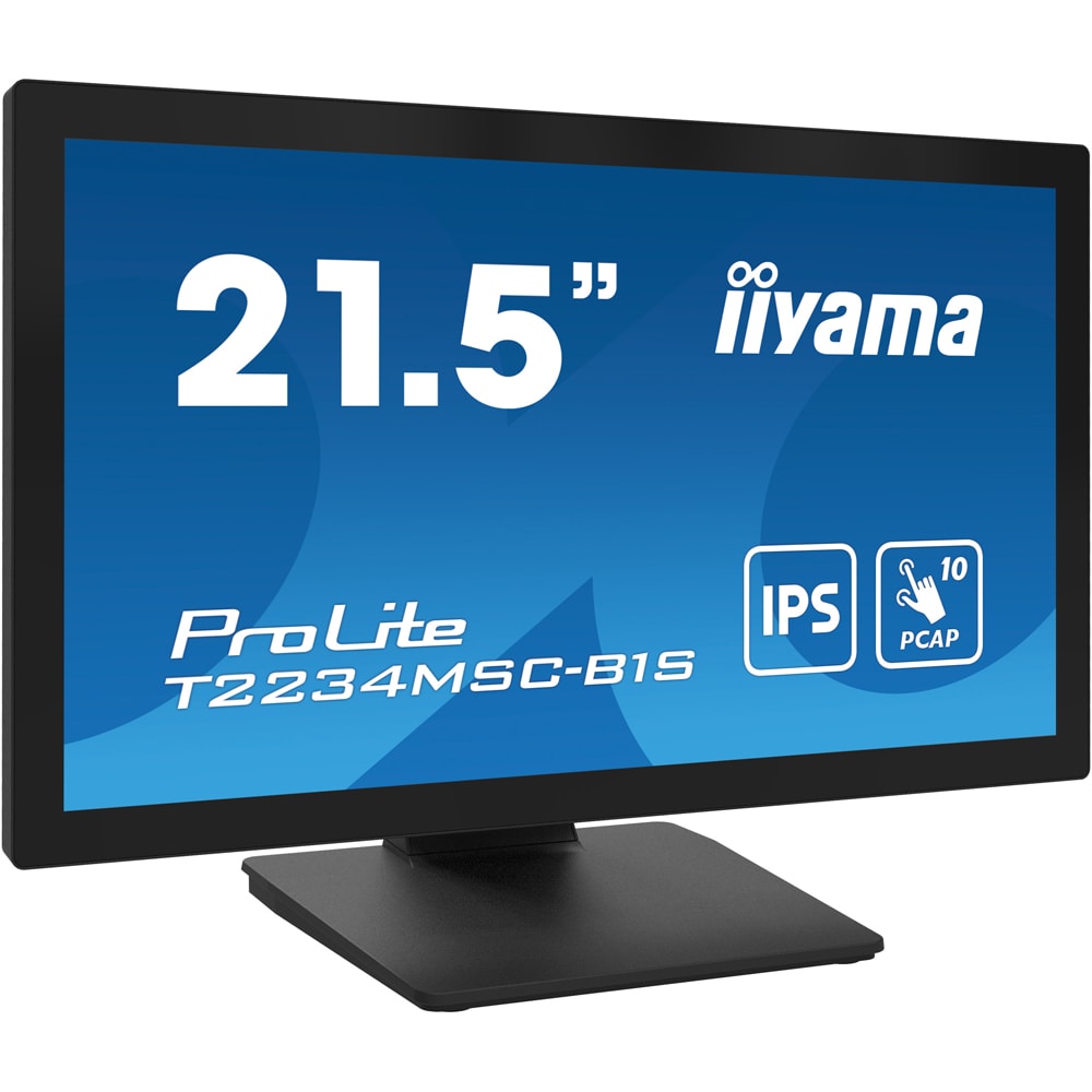 Monitor LED IPS IIYAMA ProLite T2234MSC-B1S, 21.5", Touch, Full HD, 60Hz, negru