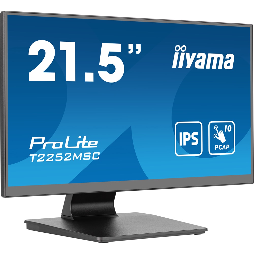 Monitor  LED IPS IIYAMA ProLite T2252MSC-B2, 21.5", Touch, Full HD, 60Hz, negru