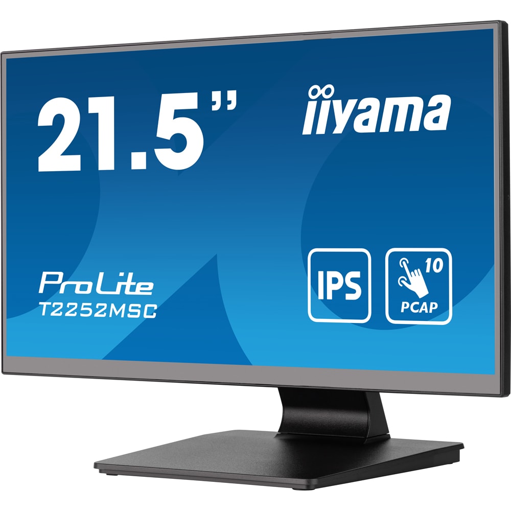 Monitor  LED IPS IIYAMA ProLite T2252MSC-B2, 21.5", Touch, Full HD, 60Hz, negru