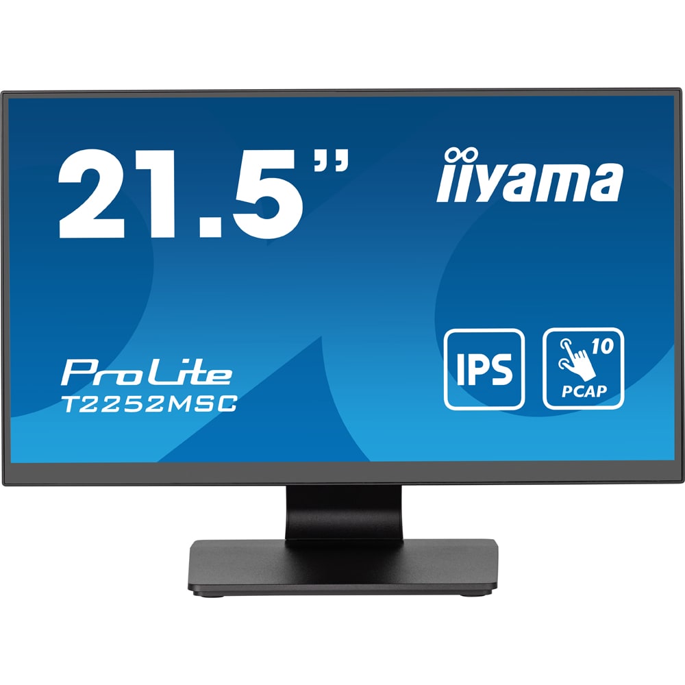 Monitor  LED IPS IIYAMA ProLite T2252MSC-B2, 21.5", Touch, Full HD, 60Hz, negru
