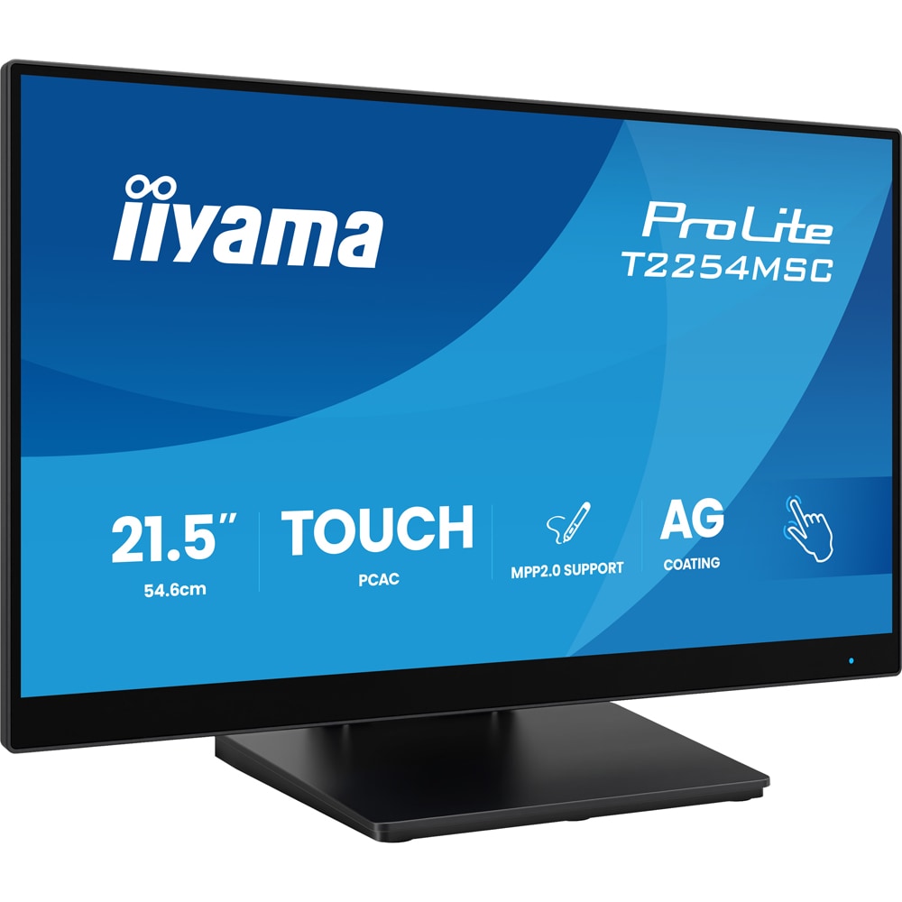 Monitor  LED IPS IIYAMA ProLite T2254MSC-B2AG, 21.5", Touch, Full HD, 100Hz, negru