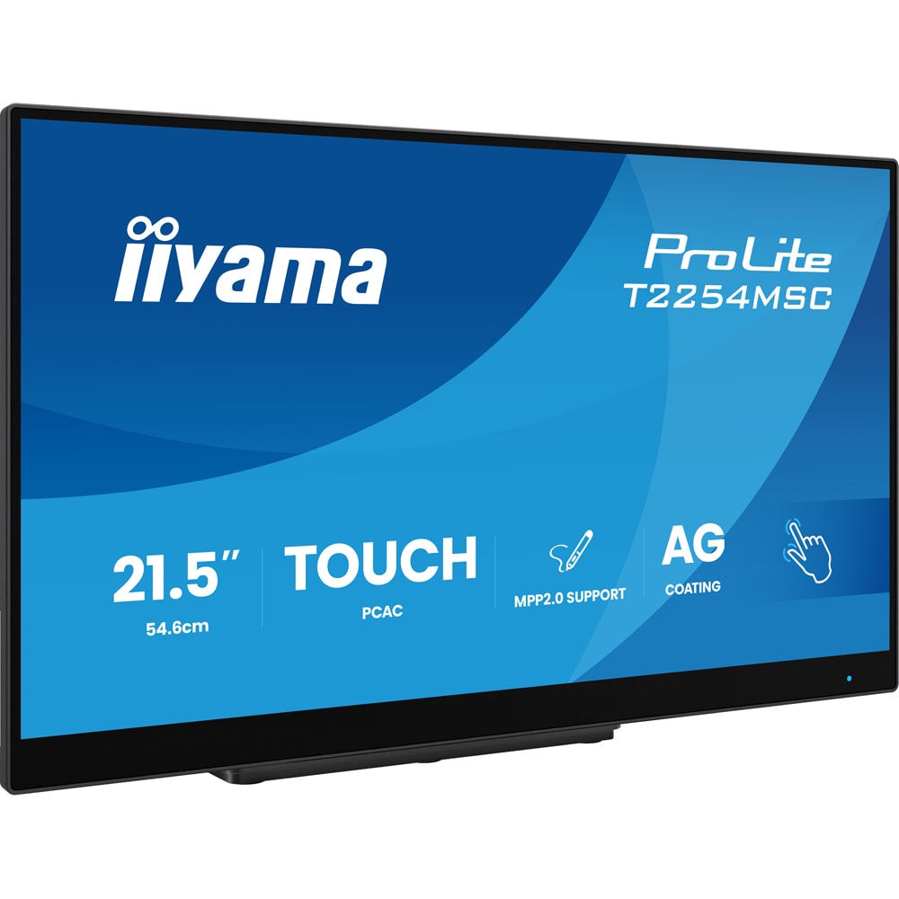 Monitor  LED IPS IIYAMA ProLite T2254MSC-B2AG, 21.5", Touch, Full HD, 100Hz, negru