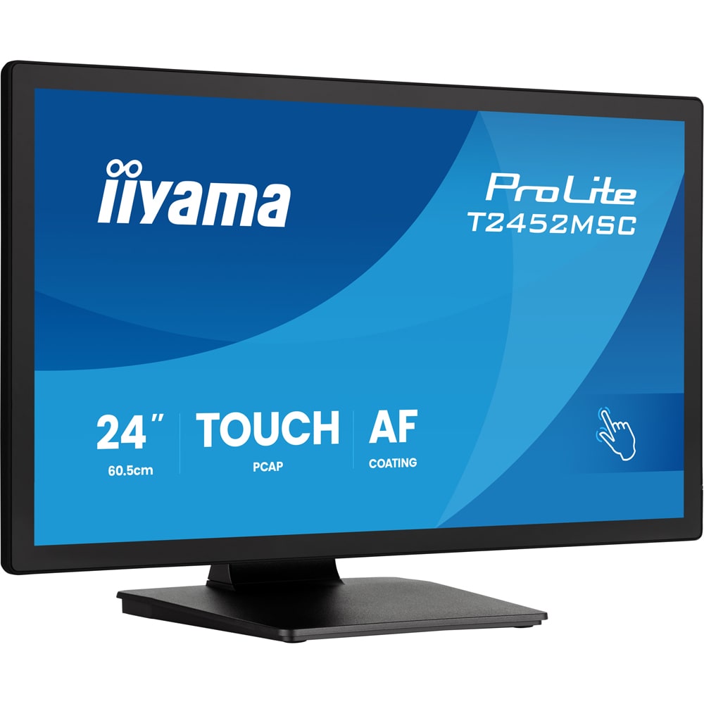 Monitor  LED IPS IIYAMA ProLite T2452MSC-B2, 24", Touch, Full HD, 120Hz, negru