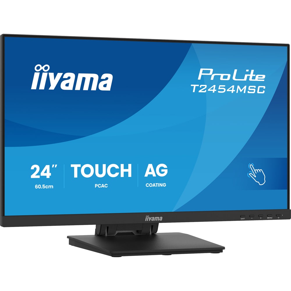 Monitor  LED IPS IIYAMA ProLite T2454MSC-B3AG, 23.8", Touch, Full HD, 83Hz, negru