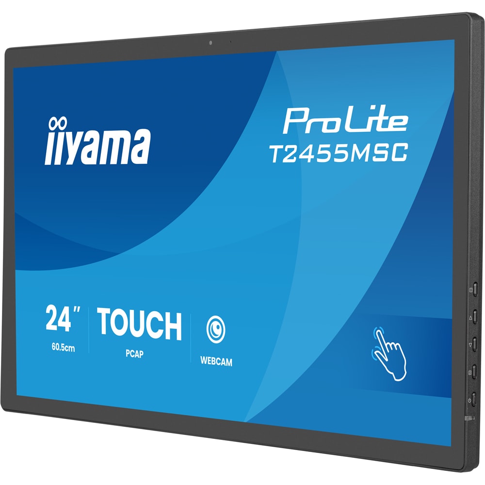Monitor  LED IPS IIYAMA ProLite T2455MSC-B2, 23.8", Touch, Full HD, 60Hz, negru