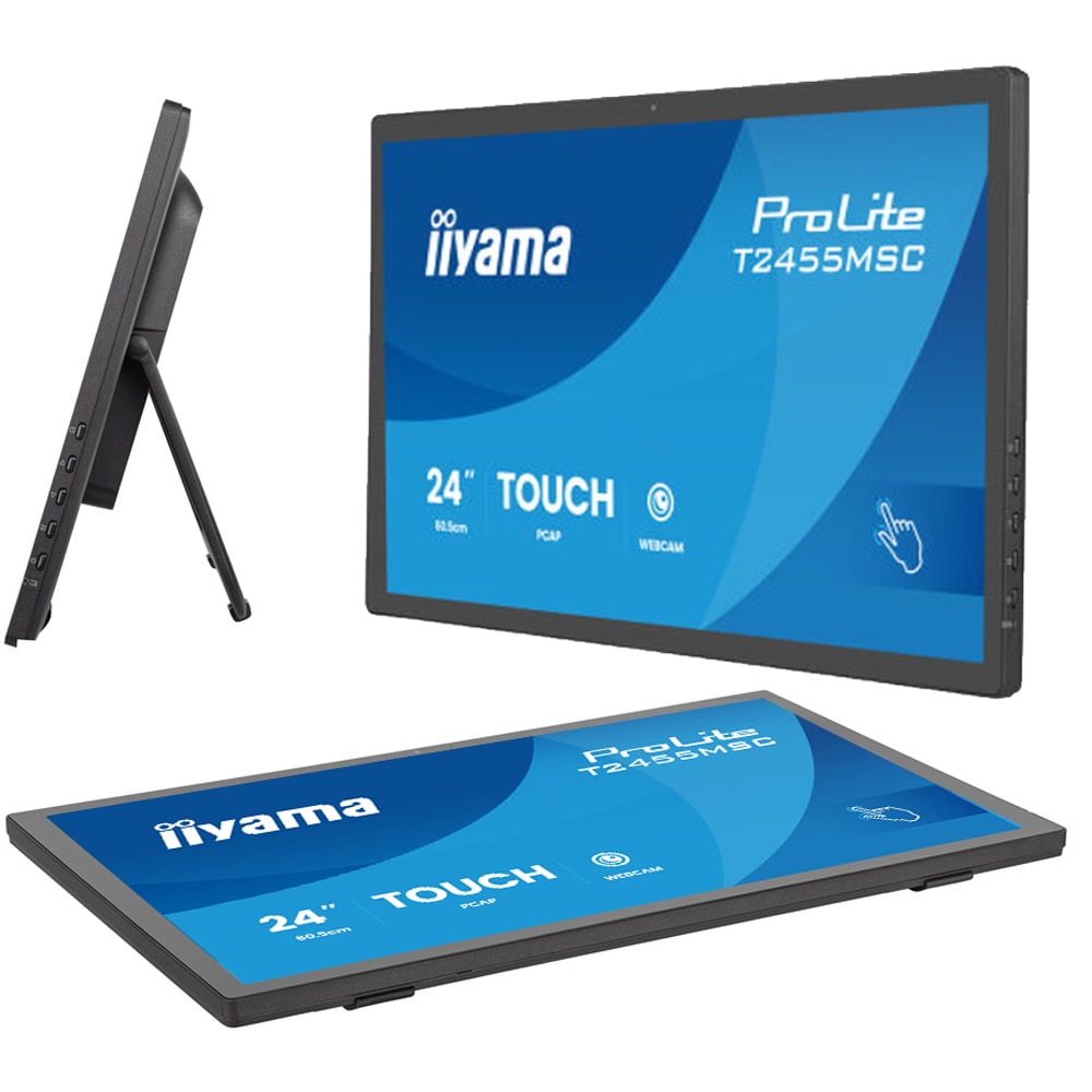 Monitor  LED IPS IIYAMA ProLite T2455MSC-B2, 23.8", Touch, Full HD, 60Hz, negru
